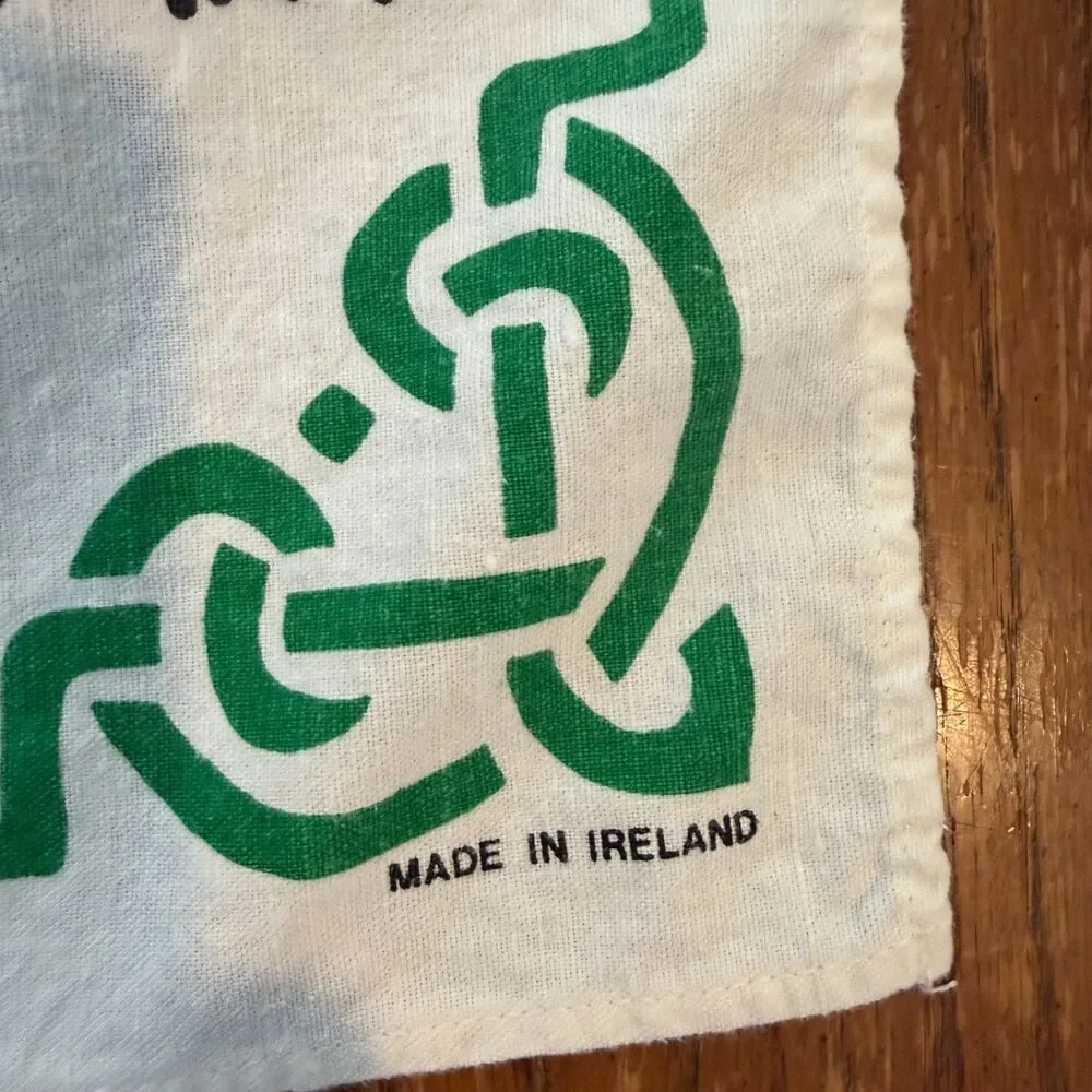 Lot 2 Vintage Irish Looms Linen Tea Towels Mother's & Daughter's Letter Ireland
